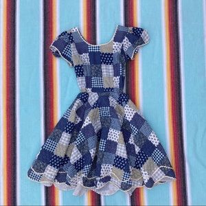 vintage plaid square dress sz small